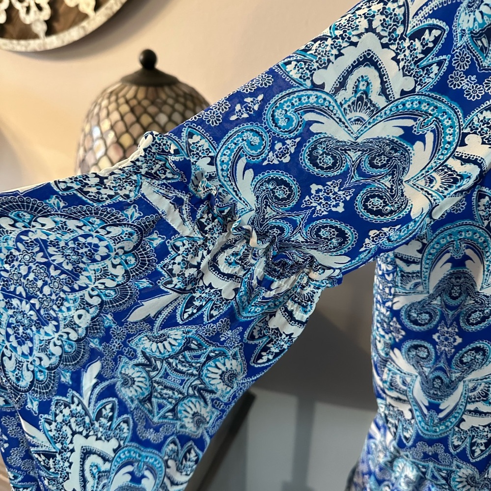 PARKER Silk Paisley Boho Printed Dress - Picture 5 of 9
